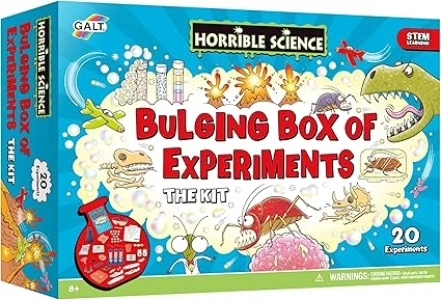 Galt Bulging Box of Experiments - Educational Kids Science Kit for Girls and Boys - Giant Craft Kit for Kids with Over 20 Eye-Popping Science Experiments - Science Kits for Kids Age 8 Years Plus