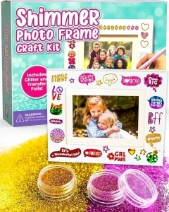 PURPLE LADYBUG Decorate Your Own Kids Picture Frame Craft Kit - Great Gift for 10 Year Old Girl, & Crafts for 7 Year Old Girls ­- Fun DIY Picture Frame Craft for Kids Ages 6-8 Years Old & Up