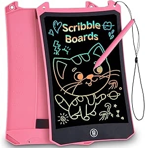 Gifts for Girls Kids Toys - 8.5inch LCD Writing Tablet Colorful Drawing Pad Educational Graffiti Doodle Board Etch a Sketch for 3-7 Year Old Boys Girls Toddler, Birthday (Pink)