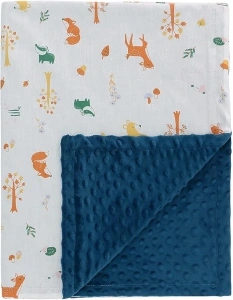 Baby Blanket For Newborn Boys And Girls, Soft Plush Fleece Blankets With Dotted Backing Receiving Nursery Blankets Gift Flower Printed Toddler Blanket (Forest)