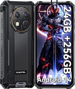 OUKITEL G1 Rugged Smartphone - Android14, 24GB RAM+256GB ROM+1TB,10600mAh Battery,48MP Camera,6.52