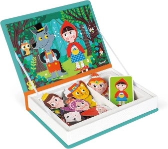 Janod - Magneti'Book Story Book - 40-Piece Magnetic Educational Set - Encourages Motor Skills and Imagination - Suitable for Ages 3 and Up, J02588