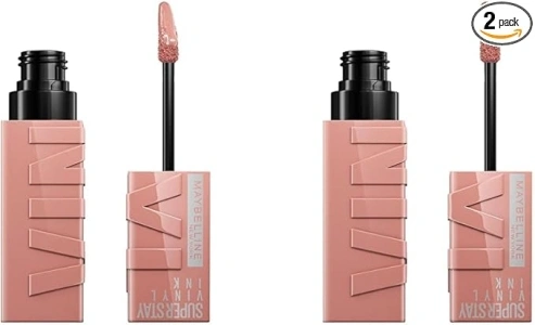 Maybelline New York Lip Colour, Smudge-free, Long Lasting up to 16h, Liquid Lipstick, Shine Finish, SuperStay Vinyl Ink, 95 Captivated (Pack of 2)