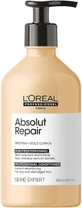 L’Oréal Professionnel Conditioner, With Protein And Gold Quinoa for Dry And Damaged Hair, Serie Expert Absolut Repair