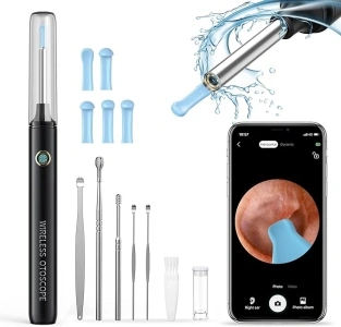 Ear Wax Removal Kit Camera, 1080P Ear Cleaner with Anti-Dust Cover, WiFi Ear Camera Otoscope with Ear Pick Set for iPhone, iPad & Android Smart Phones