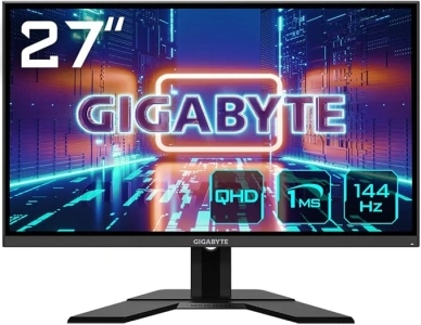 Gigabyte G27Q 27 Inch IPS QHD (2560 x 1440) 1ms 144 Hz FreeSync/G-Sync Compatible Gaming Monitor, Black