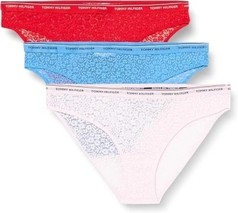 Tommy Hilfiger Women Pack of 3 Bikini Briefs with Lace