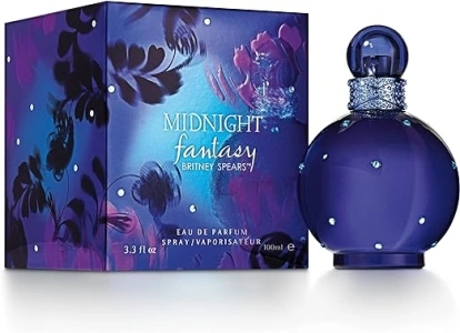 Britney Spears Midnight Fantasy Eau de Parfum Spray, 100ml, Fruity & Musky Scent, Luxury Fragrance, Perfume for Women