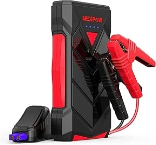 NEXPOW Portable Jump Starter,12V Car Battery Jump Starter Power Pack with USB Quick Charge (Up to 7L Gas or 5.5L Diesel Engine) Battery Booster with Built-in LED Light