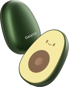 Gaiatop Hand Warmers Rechargeable 2 Pack, 4000mAh Avocados-Shaped Electric Hand Warmer with 2 PCS USB Cables, Reusable Portable Pocket Heater for Women Men