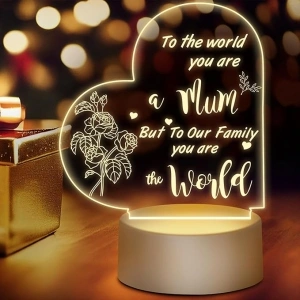 Gifts for Mum from Daughter Son, Christmas Gifts for Mum Night Lamp for Mum, Mum Christmas Gifts, 3D Acrylic Engraved Night Light Gifts for Mum, Christmas Gifts for Mum, Present for Mum Mummy