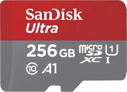 SanDisk 256GB Ultra micro SD card for Chromebook, + SD adapter Full HD Video, up to 150 MB/s, For smartphones and Tablets, with A1 App Performance, UHS-I, Class 10, U1)