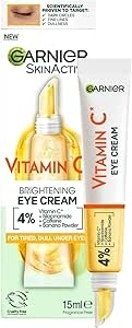 Garnier Eye Cream, With 4% Vitamin C, Brightening Eye Treatment For Dark Circles, Prevents Under Eye Bags And Puffiness, Vitamin C*, 15ml