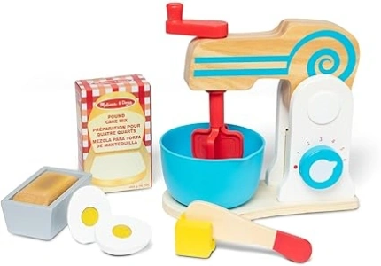 Melissa & Doug Wooden Make-a-Cake Mixer Set | Pretend Play Toy | Play Food for Kids | 3+ | Gift for Boy or Girl