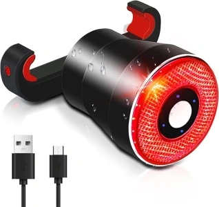 EBUYFIRE ultra Bright Smart Bike Tail Light,USB Rechargeable Brake Sensing Bicycle Light,High Intensity Rear LED Accessories Fits On Any Road Bikes.Easy to Install for Cycling Safety Taillights