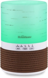 HOMEKANE Essential Oil Diffuser with 8 Colorful Night Light 2 Mist Mode Aromatherapy Diffuser for Home with Timer Auto-Off Safety