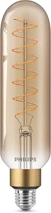 Philips LED Giant Gold Dimmable Tubular Light Bulb [E27 Edison Screw] 6.5W - 40W Equivalent, Flame 2000K.