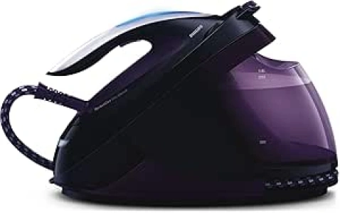 Philips PerfectCare Elite Steam Generator Iron, OptimalTEMP Technology, 500 g Steam Boost, 1.8 Litre, 2400 W, 7.5 Bar, 150g/min Continuous Steam, Purple (GC9650/80)