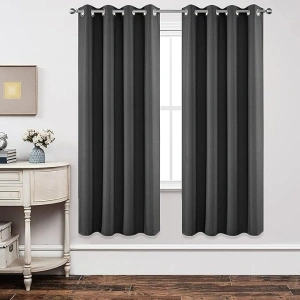 Joydeco Blackout Curtains Bedroom, Black Out Curtain Thermal Insulated Eyelet Top for Room Darkening, Curtains & Drapes Window Treatments Blinds for Living Room Nursery, 2 Panels Home Decoration