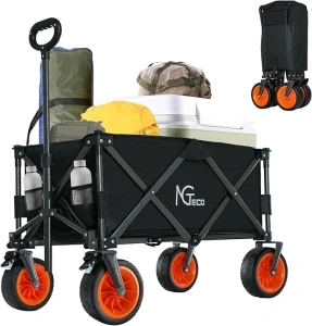 NGTeco Folding Festival Trolley, Trolley On Wheels-Heavy-Duty 275 lbs Capacity, Extra-Wide Wheels, Perfect for Beach, Camping, and Garden, Easy Storage and Transport, Waterproof and Durable