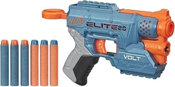 Nerf Elite 2.0 Volt SD-1 Blaster, 6 Nerf Elite Darts, Light Beam Targeting, Dart Storage, Tactical Rails