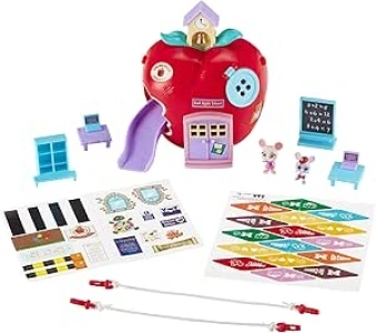 Character Options 07393 Millie & Friends Mouse in The Red Apple Schoolhouse, Collectable Toys, Playset, Imaginative Play, Gift for 3-7 Year Old