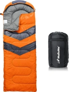 MalloMe Sleeping Bags for Adults & Kids Sleeping Bag 3-4 Season - Ultralight Backpacking Sleeping Bag Cold Weather & Warm, Lightweight Compact, Single Adult Girls Boys Winter Sleep Camping Accessories