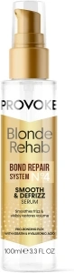 PROVOKE Blonde Rehab N0'4 Smooth and DeFrizz Bond Repair Hair Serum 100 ml, Smoothes Frizz and Restores Volume in 1 Wash with Pro Bonding Complex, Keratin and Hyaluronic Acid, for Blonde Damaged Hair