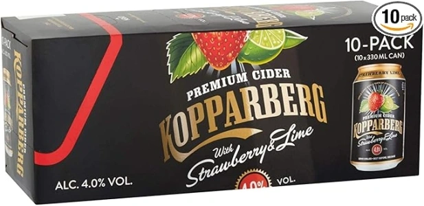 Kopparberg Premium Cider with Strawberry & Lime, 10 x 330ml