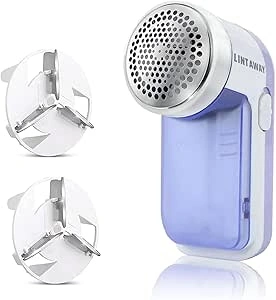 Larger Sized Electric Lint Bobble Remover and Fabric Shaver GC20010 with Free Extra Blade and More Powerful, Multi-Use De Fluffer and De Bobbler Machine for Clothes and More