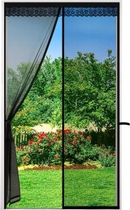 Cinkee Magnetic Fly Screen Door, Heavy-Duty Anti Mosquito Mesh No Gap with 40 Pieces of Powerful Magnets, Super Quiet, No Drilling, Washable Mesh, Keep Fresh Air in & Bugs Out, 100 * 230cm