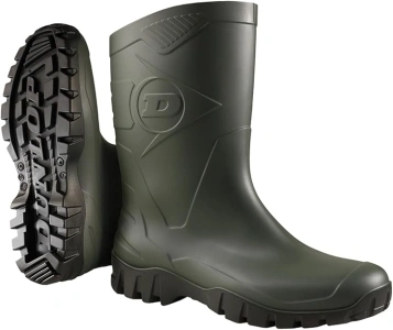 DUNLOP Flying Dee - Protective Footwear Unisex Calf Length PVC Short Wellington Boots, 100% Waterproof and Chemical Resistant