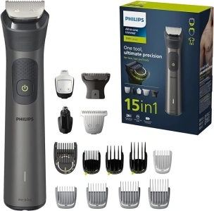 Philips Series 7000 All-in-one Trimmer, 15-in-1 Multigroom for face, Head and Body, One Tool - Ultimate Precision, 26 Length Settings (0.5-20 mm) (Model MG7950/15)