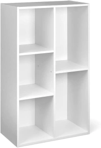 Amazon Basics 5-Cube Organizer Bookcase, 50 x 24 x 80 cm, White