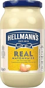 Hellmann's Real Mayonnaise mayo made with 100% free-range eggs and sustainably sourced oils for fries, burgers, and salads 400 g