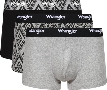 Wrangler Men's Boxer Shorts in Black/Pattern/Grey