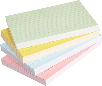 Amazon Basics A6 Ruled Index Cards, Assorted Neon Colours (Pack of 200)