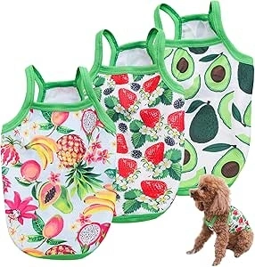 3 Pieces Dog Shirts,Puppy Shirt for Dogs & Cats Summer Puppy Suspender Shirt Breathable Tank Tops T Shirts Cat Clothes Pet Clothes for Chihuahua Yorkie Pet Cats Home Outfits (M)