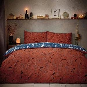 furn. Witchy Vibes Double Duvet Set Rust, Orange