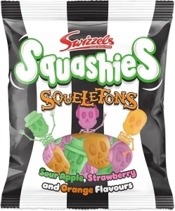 Swizzels Squashies Squeletons 120g - Halloween Sweets, Trick or Treat Candy, Perfect for Halloween, Pick n Mix, Party Bags, and Sweet Treats for Parties