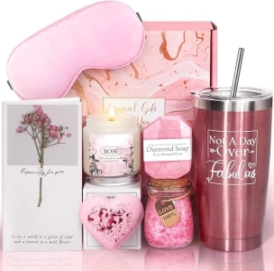 Birthday Pamper Gifts for Women, Relaxing Spa Bath Set Self Care Gifts for her, Get Well Soon Gifts Hamper Birthday Gifts Christmas Gifts for Women Ladies, Mum, Friends, Sister, Wife