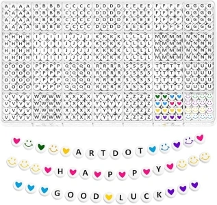 ARTDOT 1400 Pcs Sorted Letter Beads for Friendship Bracelet Making Kit, 28 Styles Preppy Alphabet Beads for Jewellery Making Kit and TS Bracelets for Teenage Girls Gifts or Bestie Friend Gifts