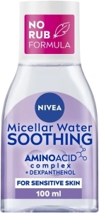 NIVEA Soothing Micellar Water (100ml), Perfume-Free Skin Cleanser and Make-up Remover with Amino Acid Complex + Dexpanthenol, Gently Cleanses and Hydrates with 0% Residue