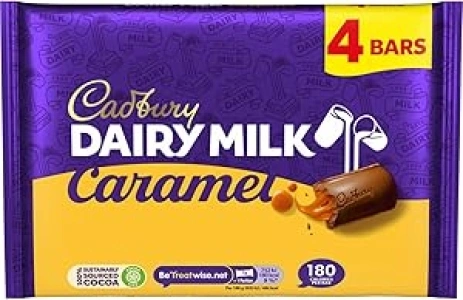 Cadbury Dairy Milk Caramel Chocolate Bar, 37 g (Pack of 4)