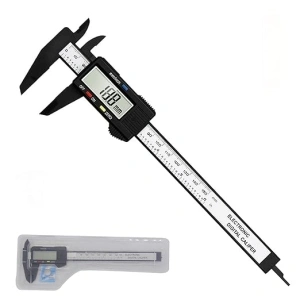 Sipobuy Digital Caliper 6'' with Large LCD Screen - Lightweight Carbon Fiber Vernier Tool for Precise Inch/Millimeter Measurement - Calipers Gauge for Accurate DIY and Professional Use