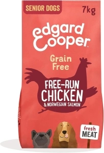 Edgard & Cooper Senior Dry Dog Food - (Chicken & Salmon, 7kg) Grain Free, Tasty Fresh Meat, High Protein & Natural Ingredients, Gluten Free & Non GMO