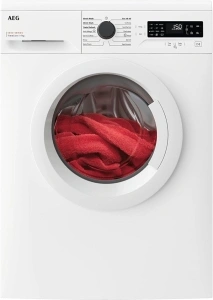 AEG 5000 Series Freestanding Washing Machine LFX50744B, 7kg Load, 1400rpm, 76 dB, TimeSave to Adjust Washing Cycles, AntiAllergy Program, Quick Wash, Easy Irion, Class C, White