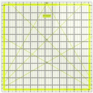 Arteza Quilting Ruler, Laser Cut Acrylic Quilters' Ruler with Patented Double Coloured Grid Lines for Easy Precision Cutting, 12.5