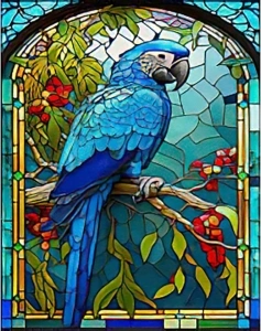 RICUVED Diamond Painting Kits for Adults,Parrot Diamond Painting Kits,5D DIY Round Full Drill Animal Diamond Art Kits Craft for Home Wall Art Decor 30X40cm