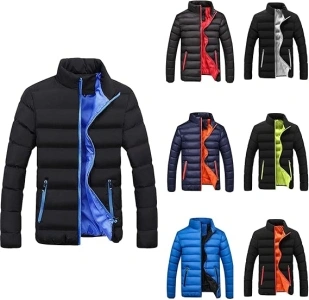 Winter Down Jacket for Men Lightweight Waterproof Jacket Coat Comfortable Warm Jackets Mens Fashion Rain Jacket Softshell Outdoor Wear for Camping, Travelling & Hiking